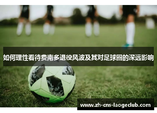 如何理性看待费南多退役风波及其对足球圈的深远影响